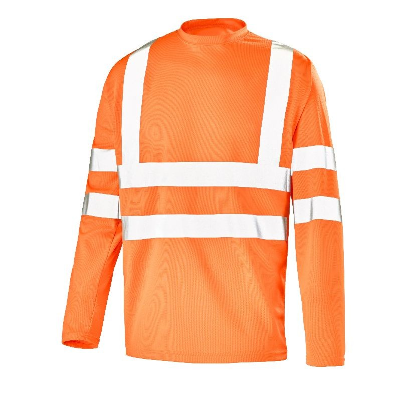 Achetez  TEE SHIRT HV MANCHE LONGUE FLUO ORANGE en ligne sur MO-Shop