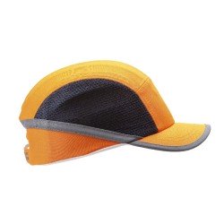 Achetez  CASQUETTE ANTI HEURT ORANGE VISIERE COURTE en ligne sur MO-Shop