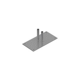 Achetez HERAS PLATINE ANCRAGE BARRIERE CHANTIER 50CMx25CM en ligne sur MO-Shop