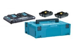 Achetez MAKITA BATTERIE MAKITA 18V 5AH LI-ION / PACK 2U + CHARGEUR RAPIDE DOUBLE / 197629-2 en ligne sur MO-Shop