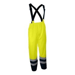 Achetez  PANTALON PLUIE PU/PVC JAUNE FLUO AVEC BRETELLE en ligne sur MO-Shop