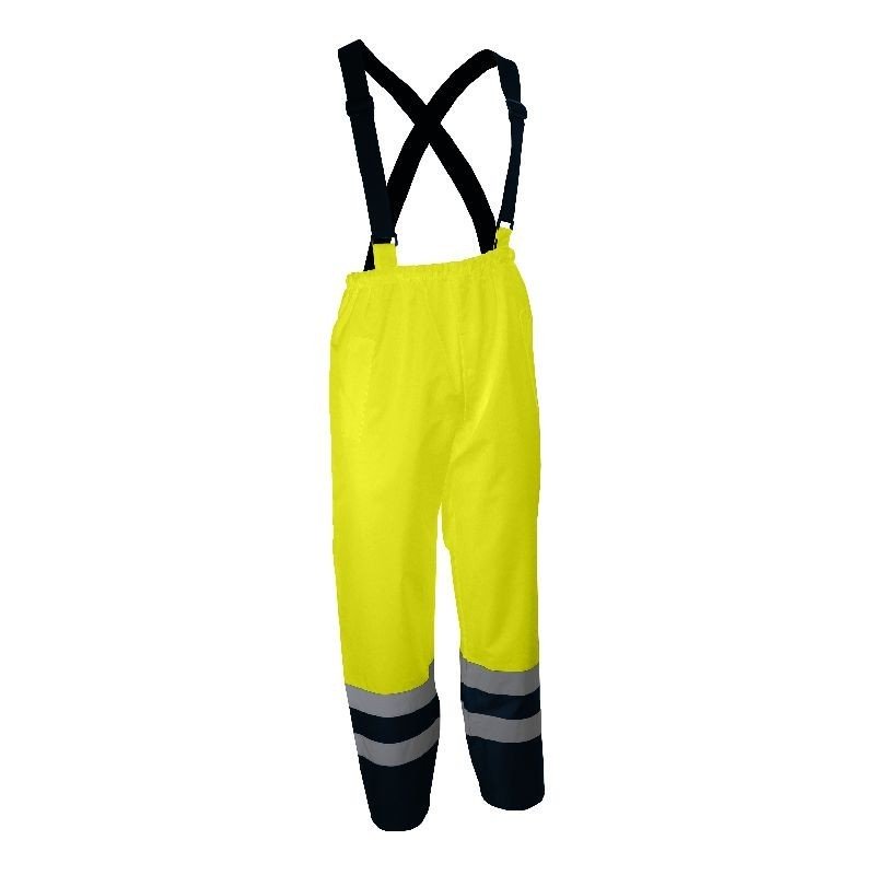Achetez  PANTALON PLUIE PU/PVC JAUNE FLUO AVEC BRETELLE en ligne sur MO-Shop