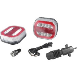 Achetez SANS MARQUE KIT DE SIGNALISATION VEHICULE MAGNETIQUE LED WIFI (malette+emetteur 12v+prise allume cigare+prise 7 plots+ca