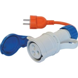 Achetez SANS MARQUE ADAPTATEUR ELECTRIQUE CEE FEMELLE 3X1.5 +Male.3X10A - 25CM orange en ligne sur MO-Shop