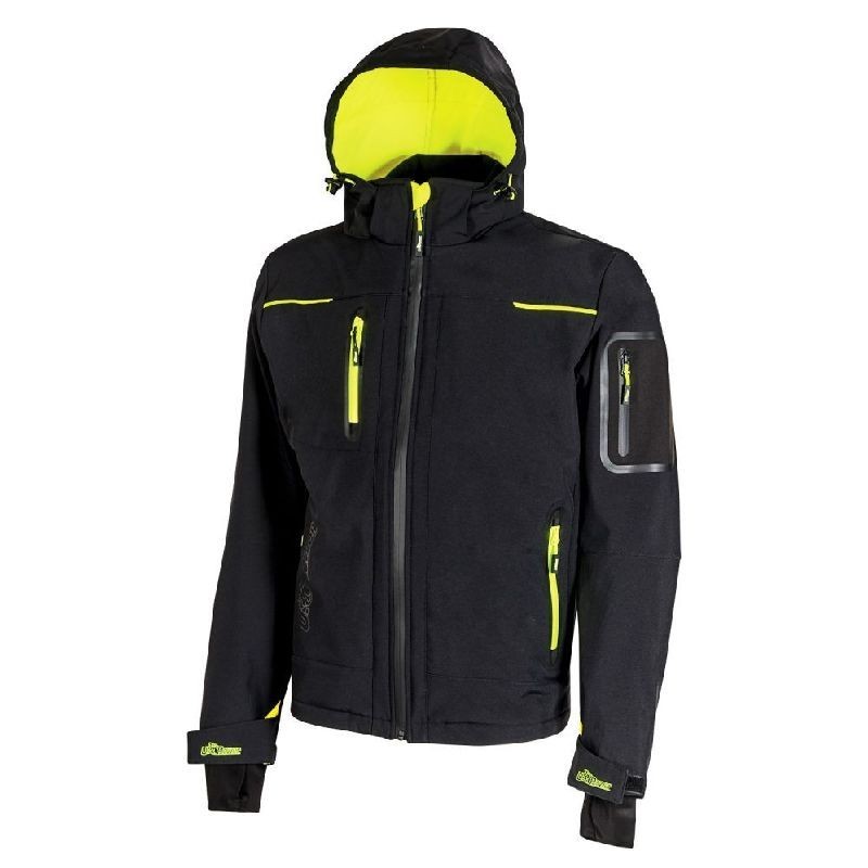 Achetez  VESTE U-POWER SOFTSHELL SPACE NOIR-JAUNE en ligne sur MO-Shop