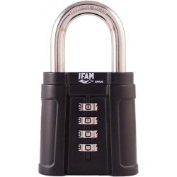 Achetez IFAM CADENAS IFAM 50MM 4 MOLETTES BLACK FORCE A CHIFFRES en ligne sur MO-Shop