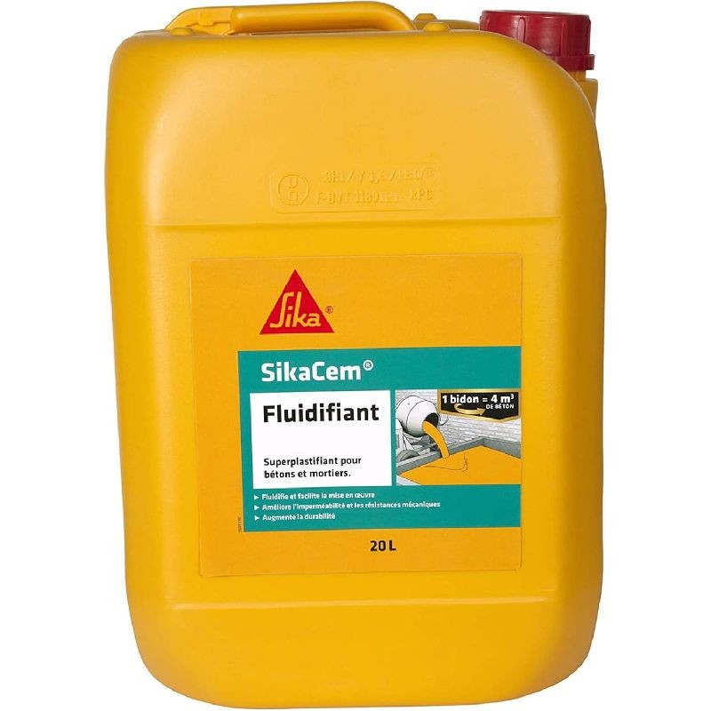 Achetez SIKA SIKACEM FLUIDIFIANT / BRUN / BIDON DE 20 L en ligne sur MO-Shop