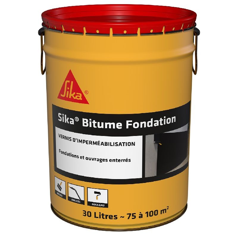 Achetez SIKA SIKA BITUME FONDATION / NOIR / TONNELET DE 30 L en ligne sur MO-Shop
