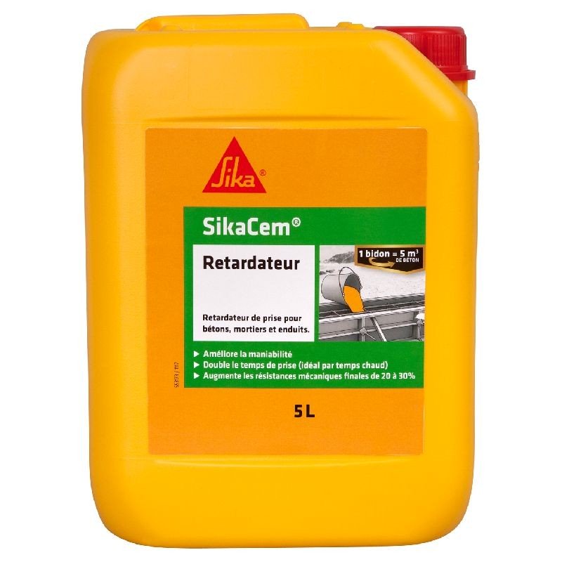 Achetez SIKA SIKACEM RETARDATEUR / JAUNE / BIDON DE 5 L en ligne sur MO-Shop