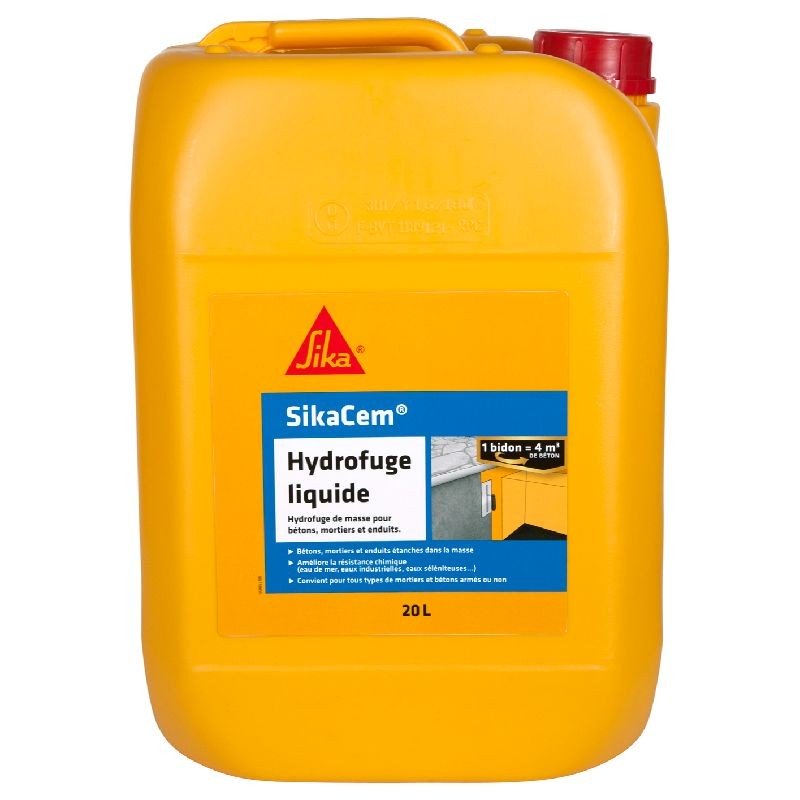 Achetez SIKA SIKACEM HYDROFUGE LIQUIDE / BLANC / BIDON DE 20 L en ligne sur MO-Shop