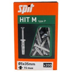 Achetez SPIT CHEVILLE CLOU SPIT HITM 5X15/37P / BOITE DE 200 en ligne sur MO-Shop