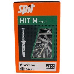 Achetez SPIT CHEVILLE CLOU SPIT HITM 5X5/27P  / BOITE DE 200 en ligne sur MO-Shop