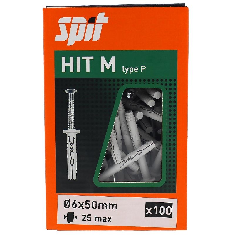 Achetez SPIT CHEVILLE CLOU SPIT HITM 6X25/52P  / BOITE DE 100 en ligne sur MO-Shop