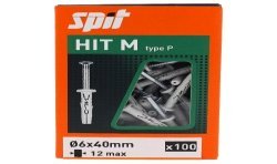 Achetez SPIT CHEVILLE CLOU SPIT HITM 6X40/12P / BOITE DE 100 en ligne sur MO-Shop