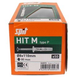 Achetez SPIT CHEVILLE CLOU SPIT HITM 8X80/110  / BOITE DE 50 en ligne sur MO-Shop