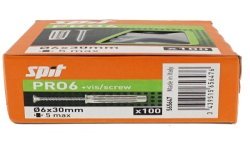 Achetez SPIT CHEVILLE SPIT PRO6 6X30 A/VIS  / BOITE DE 100 en ligne sur MO-Shop