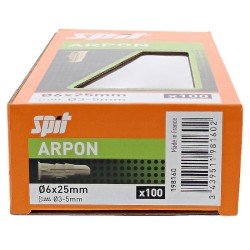 Achetez SPIT ARPON 6X25 GRAPPE / BOITE DE 100 en ligne sur MO-Shop