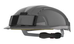 CASQUE JSP EVOLITE / GRIS / BANDE REFLECTIVE / PORTE-BADGE / LUNETTES