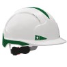 Achetez JSP CASQUE EVOLITE® / BLANC / AVEC VENTILATION + MOLETTE REGLABLE + BANDE RETRO VERT SECOURISTE CR2 + JUGULAIRE / JSP en