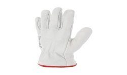 Achetez  GANT CUIR FLEUR GRIS LISERET ROUGE TAILLE 9 en ligne sur MO-Shop