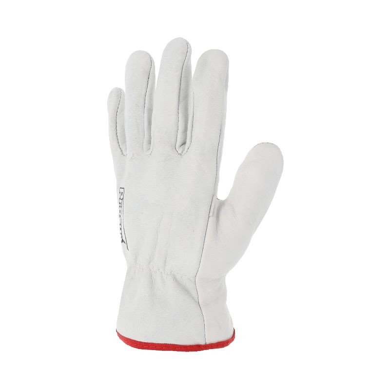 Achetez  GANT CUIR FLEUR GRIS LISERET ROUGE TAILLE 9 en ligne sur MO-Shop