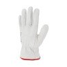 Achetez  GANT CUIR FLEUR GRIS LISERET ROUGE TAILLE 9 en ligne sur MO-Shop