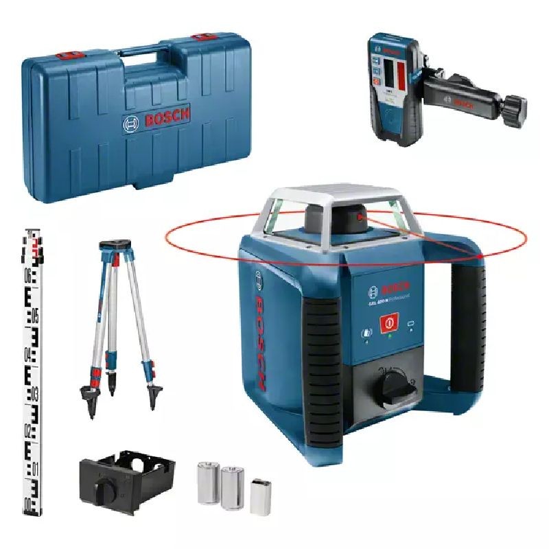 Achetez BOSCH NIVEAU LASER BOSCH GRL 400 H TRICASE / RECEPTEUR + TREPIED + MIRE + COFFRET en ligne sur MO-Shop