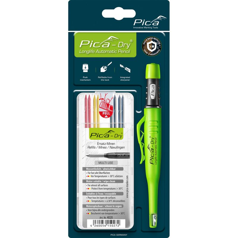 PICA DRY BUNDLES CONTENANT UN PICA DRY LONGLIFE AUTOMATIC PENCIL + SETMINE ROUGE ET JAUNE REF 4020