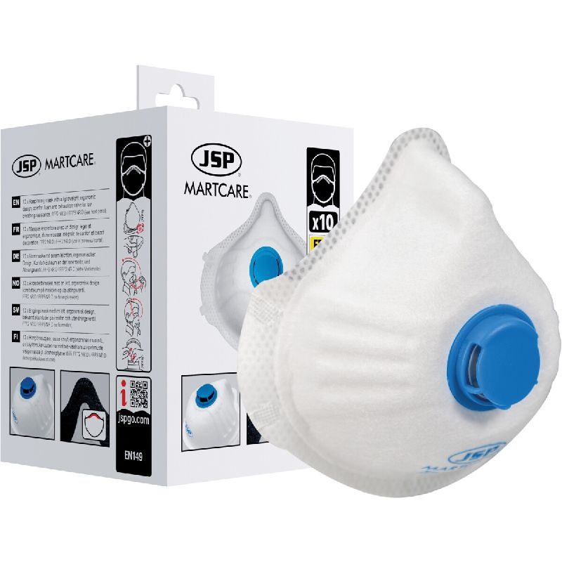 MASQUE JETABLE FFP3 M32 MOULE AVEC VALVE / PACK DE 10 / JSP MASQUE JETABLE FFP3 M32 MOULE AVEC VALVE / PACK DE 10 / JSP
