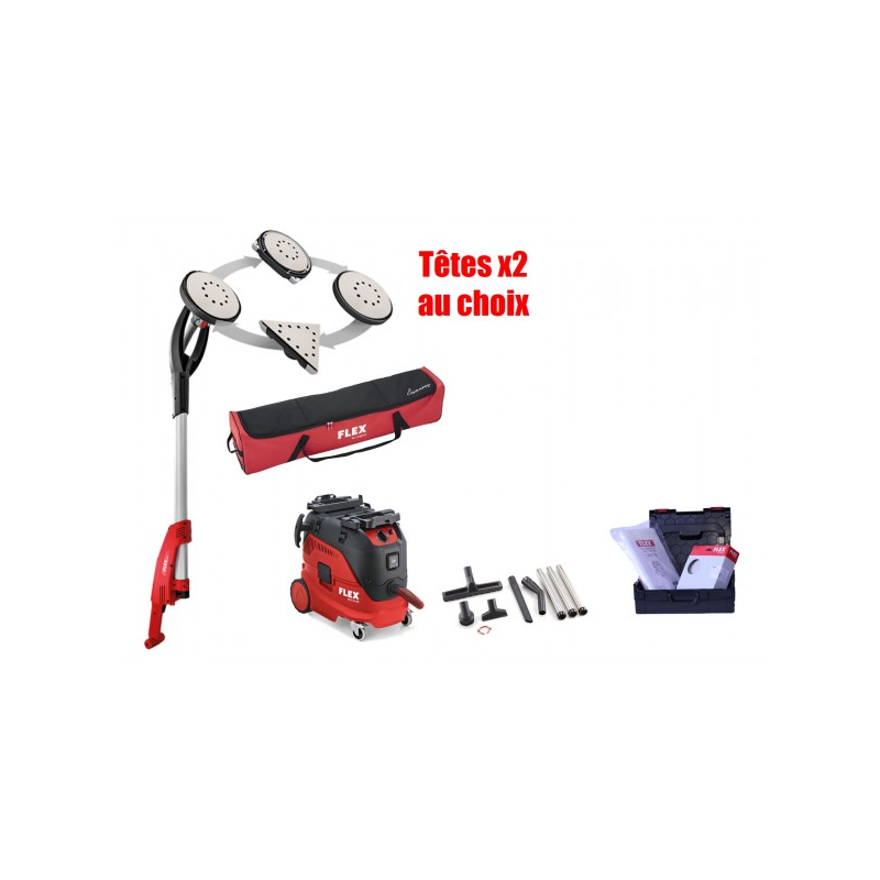Achetez FLEX PONCEUSE GIRAFFE FLEX GE7 + 2 TÊTES + ASPIRATEUR VCE 33 LAC SET en ligne sur MO-Shop