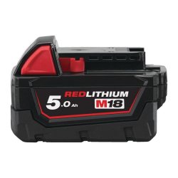 Batterie Milwaukee M18 B5 18V 5,0Ah REDLITHIUM™ — Système M18, réf. 4932430483