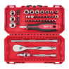 Coffret 38 pcs cliquet 1/4" Milwaukee PACKOUT™ — Douilles 5,5-14mm + embouts SHOCKWAVE™