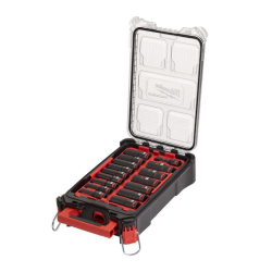 PACKOUT PACK DE 16 DOUILLE A CHOC LONGUE + RALLONGE / MILWAUKEE